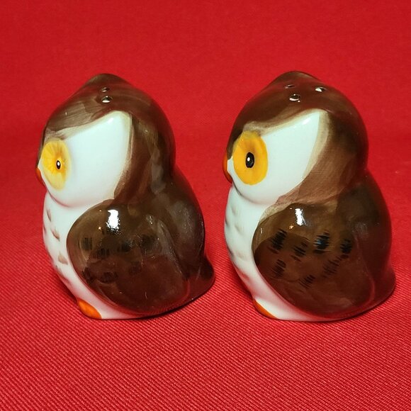 Vintage Owl Salt and Pepper Shakers Set of 2 NIB - Picture 11 of 15